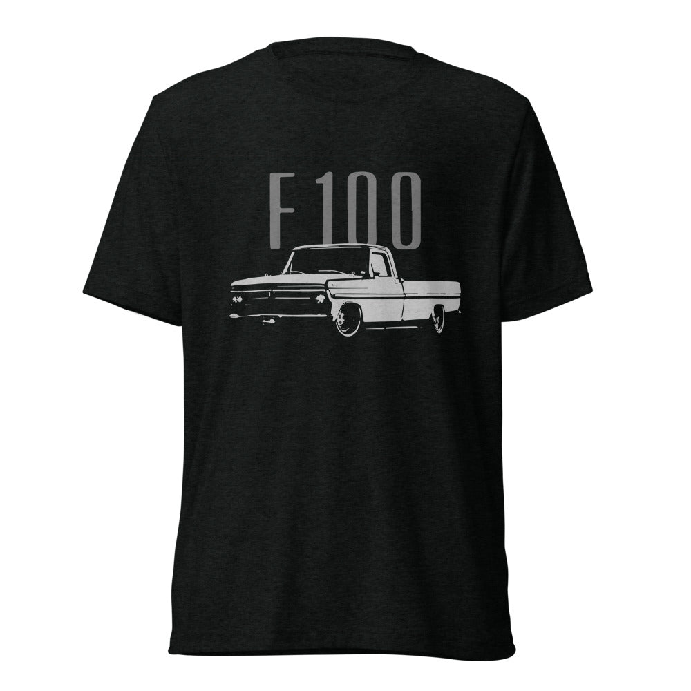 1967 - 1972 F100 Bumpside Pickup Truck Short sleeve tri-blend t-shirt