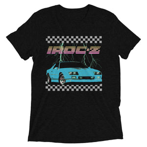 Retro Old School Car Graphic Camaro Iroc-Z 80s Aesthetic - Short sleeve tri=blend t-shirt