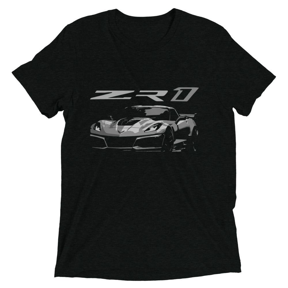 Corvette C7 ZR1 2019 Vette Drivers Custom Car Shows Short sleeve tri-blend t-shirt