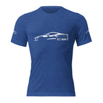 2024 Corvette C8 tri-blend T-Shirt in royal, front view