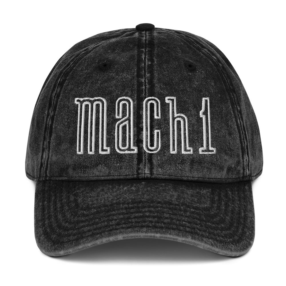 Mustang Mach 1 Logo Emblem Retro Muscle Car Collector Vintage Cotton Twill Cap Dad Hat