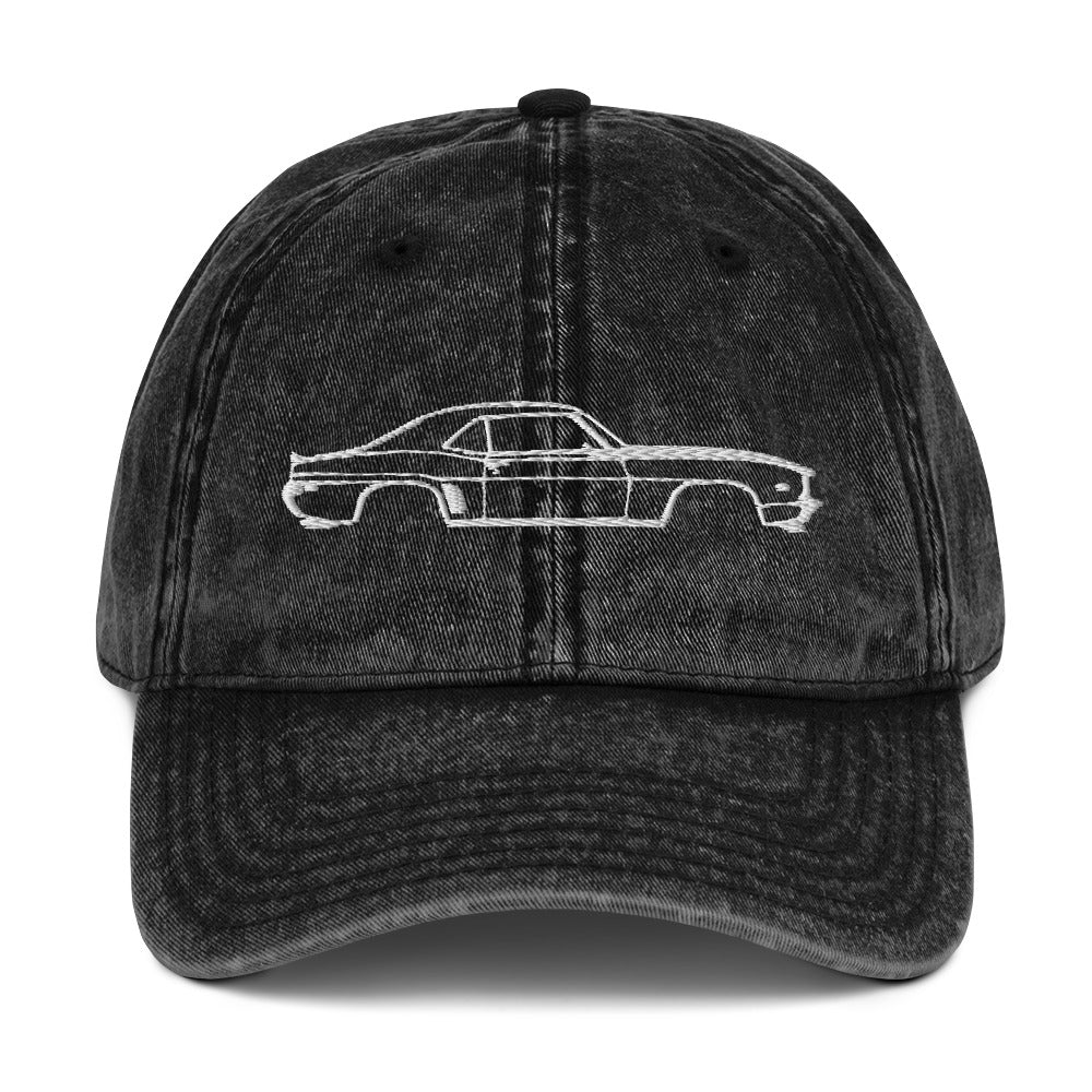 First Generation Chevy Camaro Line Art Custom Classic Car Club Muscle Cars Vintage Cotton Twill Cap dad hat