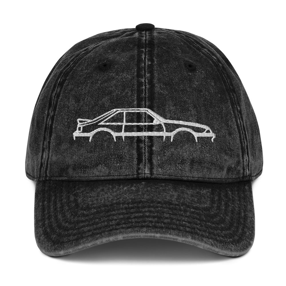 1993 Cobra Stang Fox Body Outline 3rd Generation Car Vintage Cotton Twill Cap Dad Hat