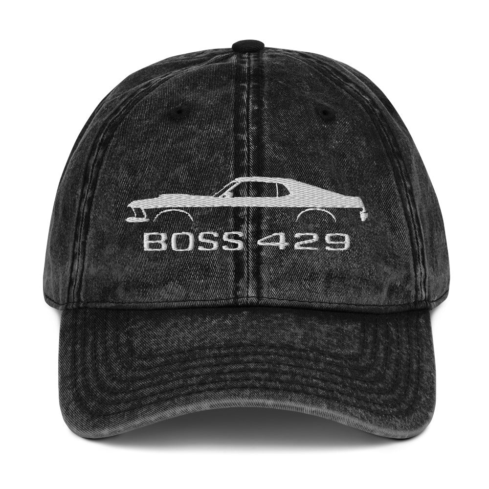 1969 Boss 429 Stang Rare Muscle Car Owners Drivers Custom Embroidered Vintage Cotton Twill Cap dad hat