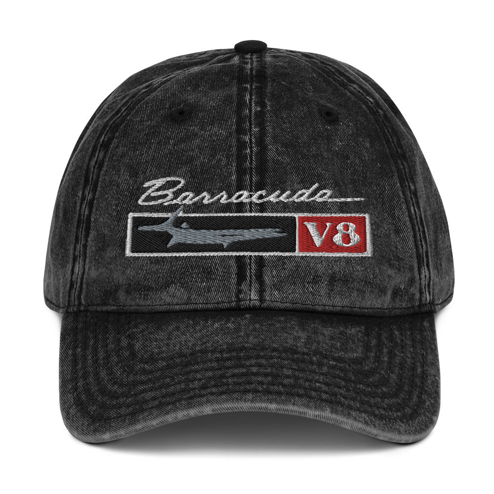 Front Fender Emblem 1968 Barracuda V8 68 Cuda Dad hat for Classic Car Owners Muscle Cars Enthusiasts Mechanics Gear Heads Vintage Cotton Twill Cap