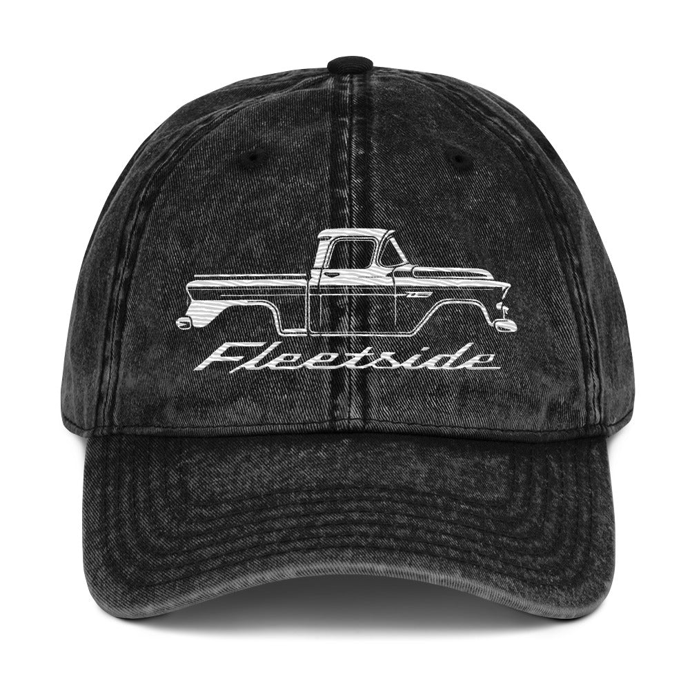 1958 Chevy Apache Fleetside hat for Antique Pickup Truck Owners Vintage Cotton Twill Cap