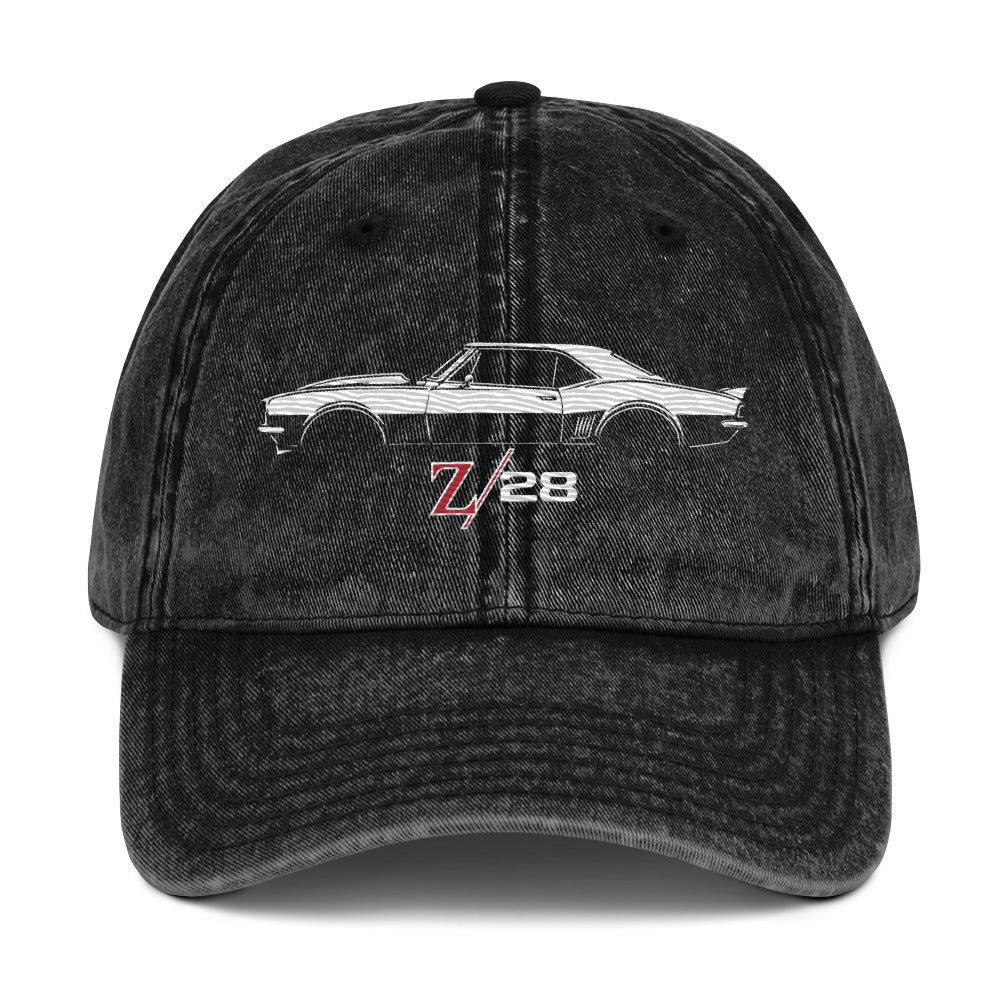 First Generation 1967 Camaro Z28 hat for Chevy Muscle Car Owners Vintage Cotton Twill Cap