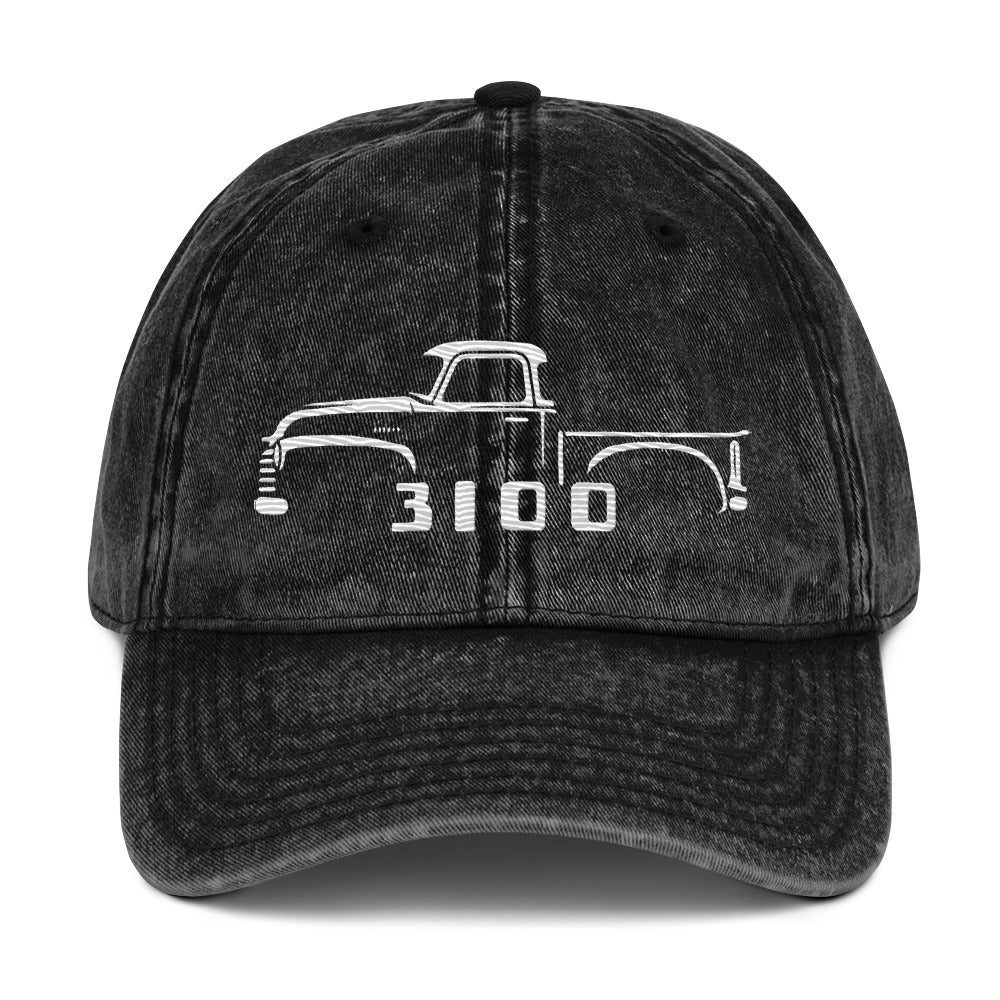 1953 Chevy 3100 hat for Antique Pickup Truck Owners Automotive Vintage Cotton Twill Cap