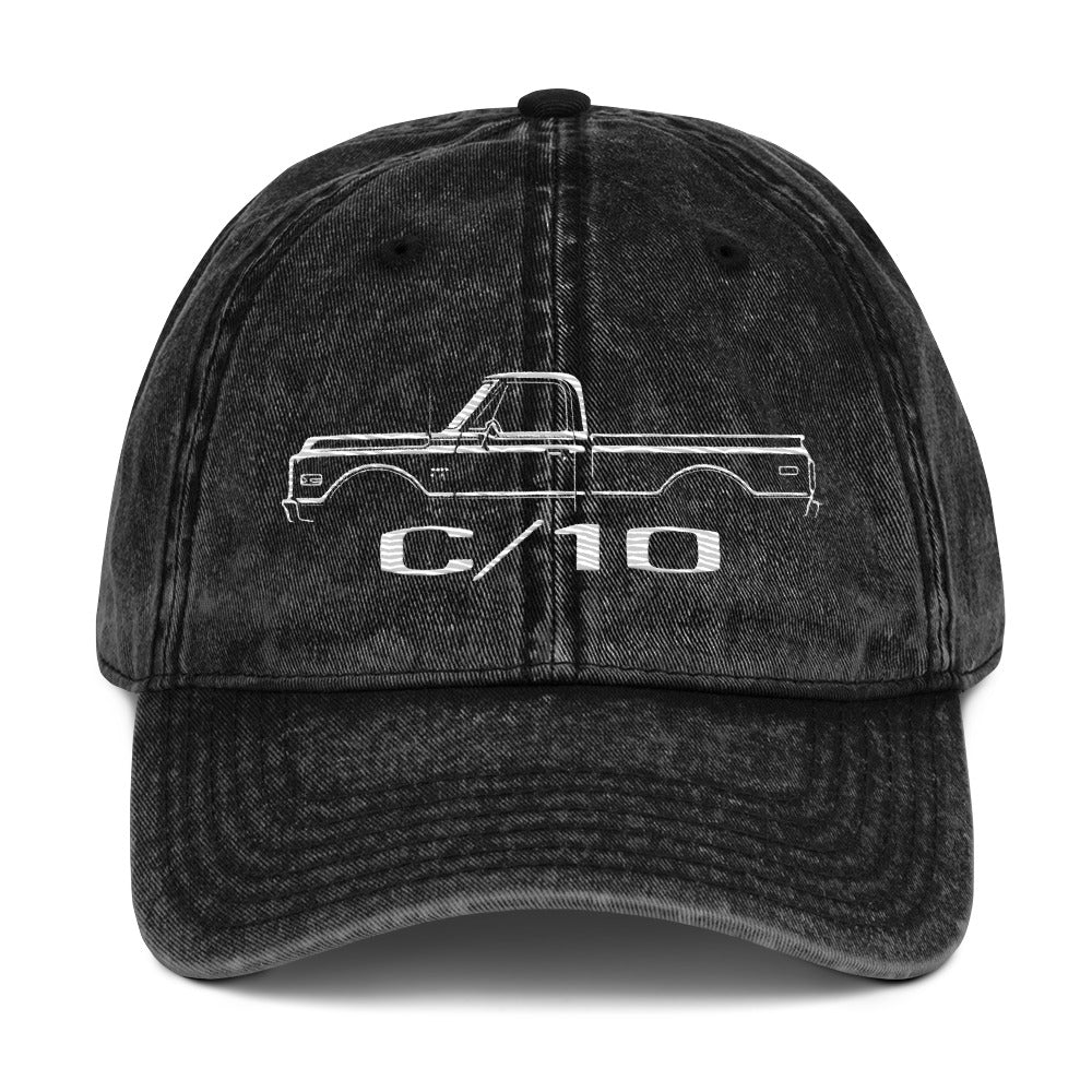 1970 Chevy C10 hat for Classic Pickup Truck Enthusiasts Custom 10 Vintage Cotton Twill Cap