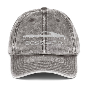 1969 Boss 429 Stang Rare Muscle Car Owners Drivers Custom Embroidered Vintage Cotton Twill Cap dad hat