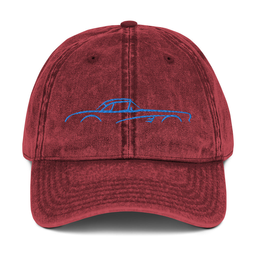 C1 Corvette 1953 - 1962 American Classic Car Blue Silhouette Embroidered hat for Vette Owners Vintage Cotton Twill Cap