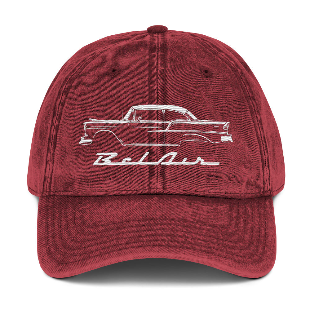 1955 Chevy Bel Air Classic Car Owners Antique Automotive Vintage Cotton Twill Cap
