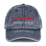 1969 Boss 429 Stang Red Muscle Car Owners Drivers Custom Embroidered Vintage Cotton Twill Cap dad hat