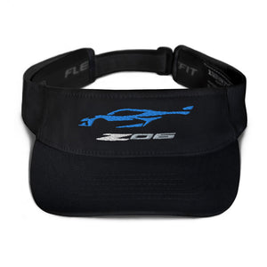 2023 Rapid Blue C8 Z06 Outline Silhouette 8th Gen Mid Engine Vette Gift Visor