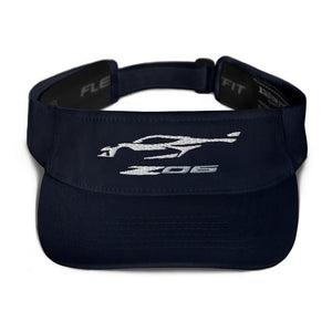 2023 C8 Z06 Outline Silhouette 8th Gen Mid Engine Vette Owner Gift Visor