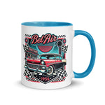 1956 Chevy Bel Air Classic car owners 1950s Diner Americana Mug with Color Inside