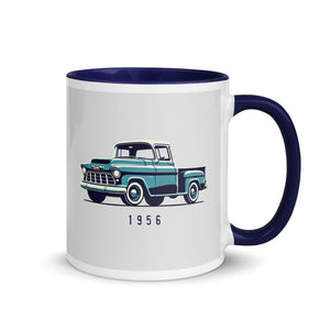 1956 Chevy 3100 Antique Pickup Truck Owners Enthusiasts Automotive Mug with Color Inside