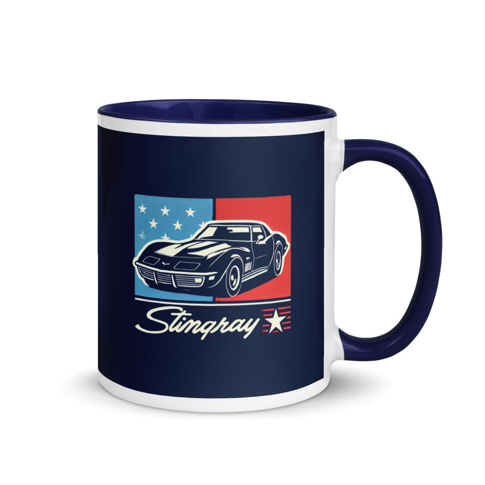 American Classic C3 Corvette Stingray Chevy Muscle Car Fans Automotive Mug with Color Inside