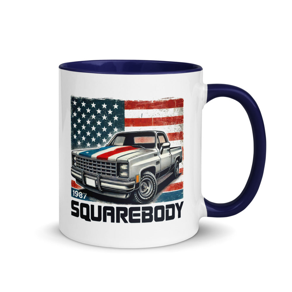 1987 Chevy Squarebody USA Classic Pickup Truck Owners c10 Silverado Mug with Color Inside