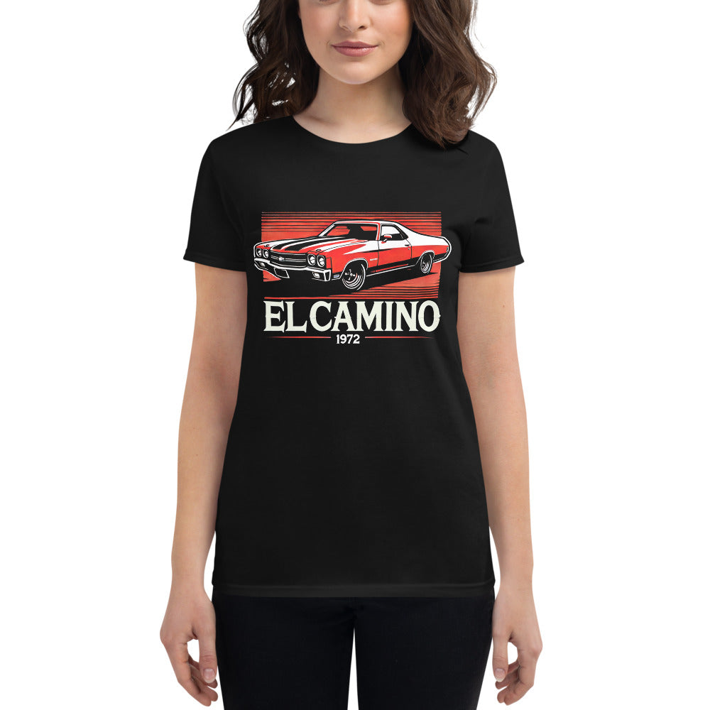 1972 El Camino SS tees for Chevy Classic Car Owners Mechanics Gear Heads Women's t-shirt