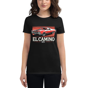 1972 El Camino SS tees for Chevy Classic Car Owners Mechanics Gear Heads Women's t-shirt