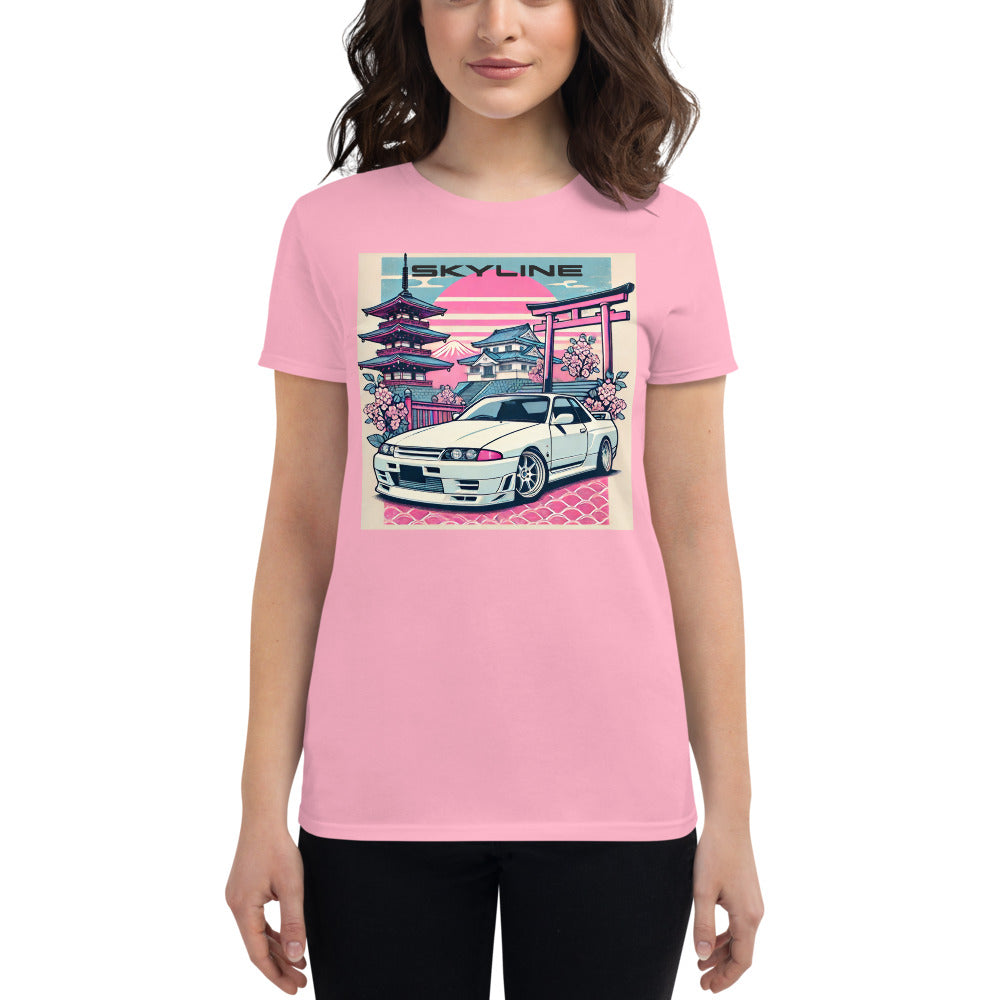 R32 Skyline GTR JDM Fans 90s Japanese Car Culture Automotive Women's t-shirt