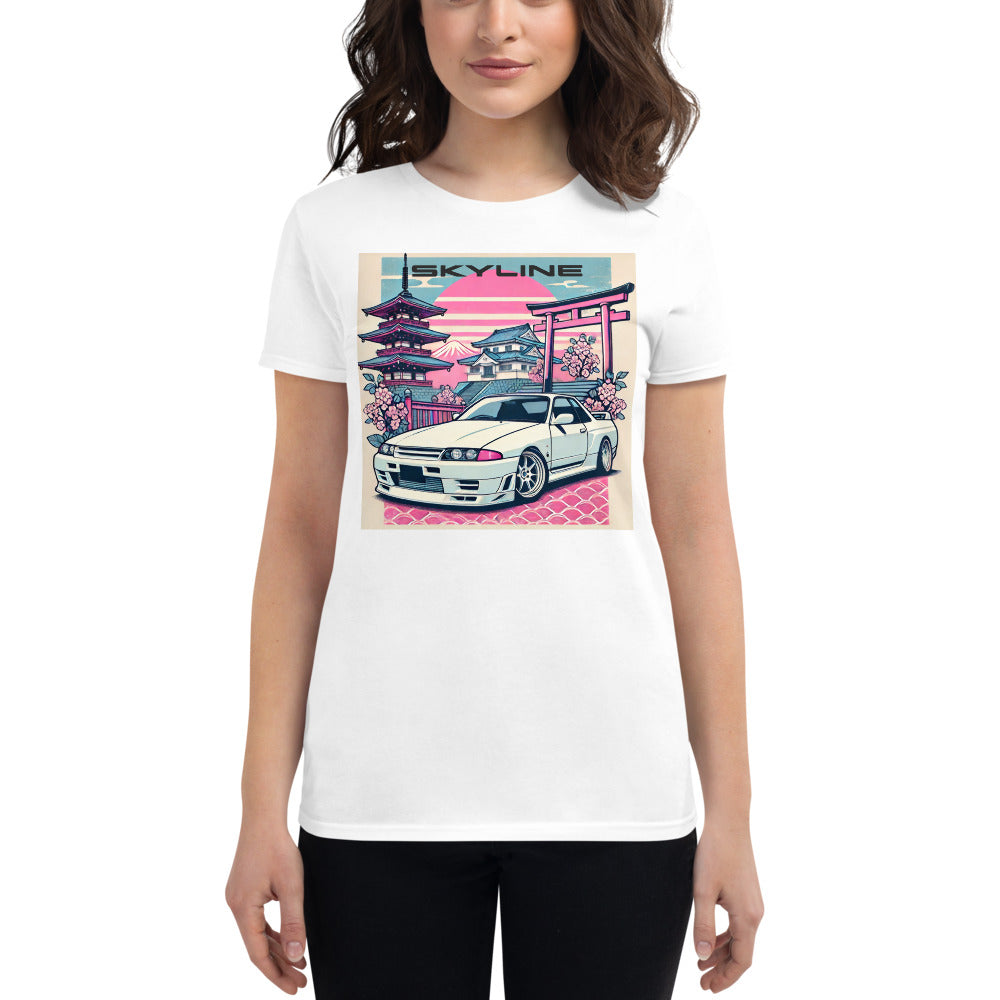 R32 Skyline GTR JDM Fans 90s Japanese Car Culture Automotive Women's t-shirt