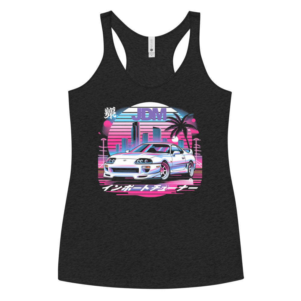 Supra JDM Fans Japan Car Culture Streets of Miami Women's Racerback Tank