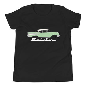 1957 Bel Air Surf Green Hardtop Antique 57 Chevy Classic Car Graphic Youth Short Sleeve T-Shirt