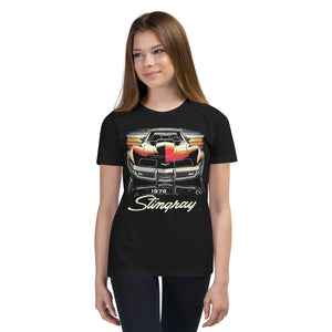 1978 C3 Corvette Stingray tee for Chevy Fans Drivers American Classic Car Youth T-Shirt