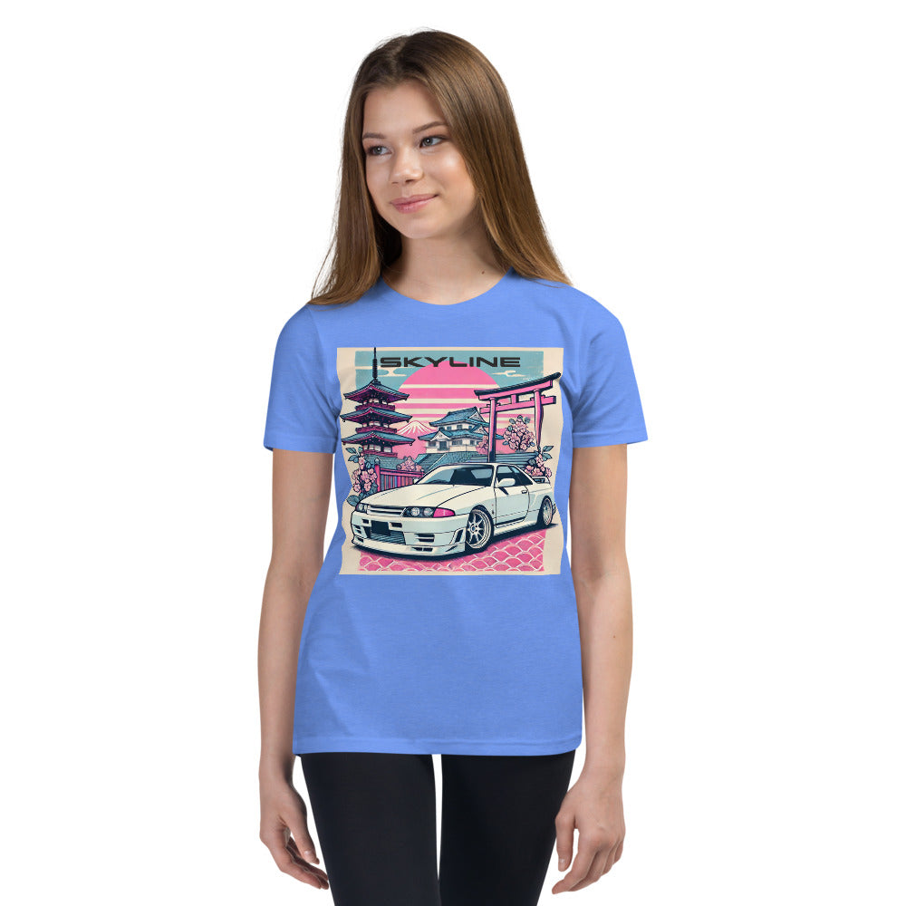 R32 Skyline GTR tee for JDM Fans 90s Japanese Car Culture Automotive Youth T-Shirt