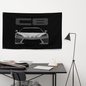 2021 2022 2023 Corvette C8 Vette Driver Custom Art Gift Tapestry Banner Flag 56" x 34.5"