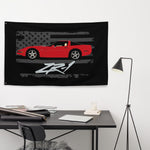 Torch Red 1994 Chevy Corvette C4 ZR-1 Custom Vette Driver Gift Tapestry Banner Flag 56" x 34.5"