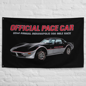 1978 Corvette C3 Indianapolis 500 Pace Car Special Edition Vette Owner Gift Tapestry Banner Flag 56" x 34.5"