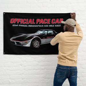 1978 Corvette C3 Indianapolis 500 Pace Car Special Edition Vette Owner Gift Tapestry Banner Flag 56" x 34.5"