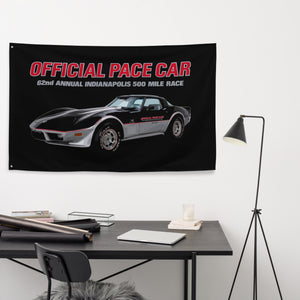 1978 Corvette C3 Indianapolis 500 Pace Car Special Edition Vette Owner Gift Tapestry Banner Flag 56" x 34.5"
