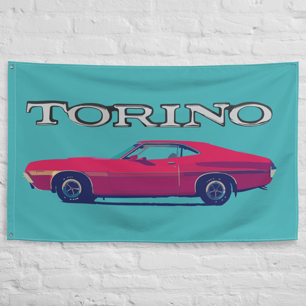 1972 Gran Torino Sport Muscle Cars Collector Car Owner Gift Garage Office Man Cave Banner Flag 34.5" x 56"