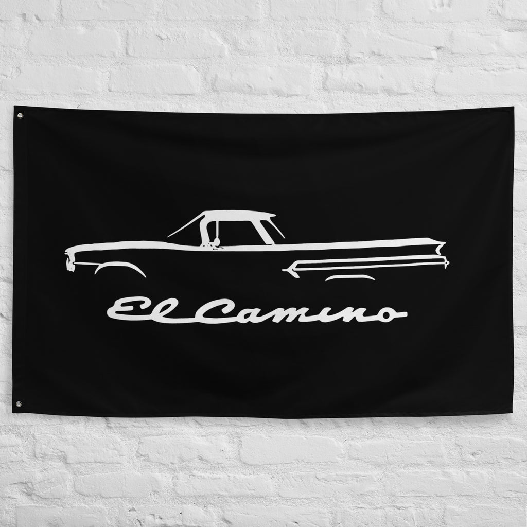 Chevy El Camino First Gen 1959 - 1960 American Classic Car Garage Office Man Cave Banner Flag 34.5" x 56"