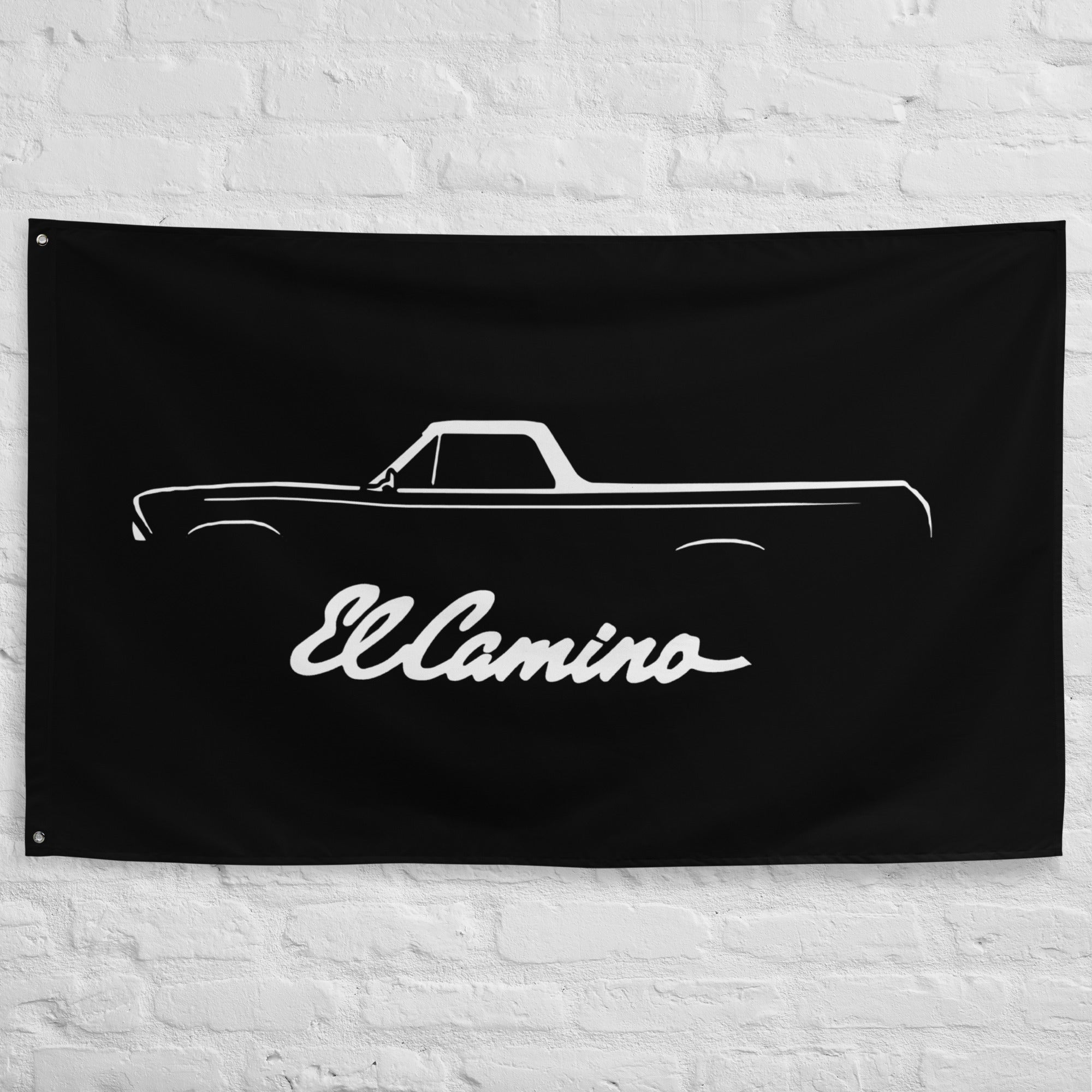 1965 Chevy El Camino Silhouette 2nd Generation Classic Car Truck Garage Banner Flag 56" x 34.5"