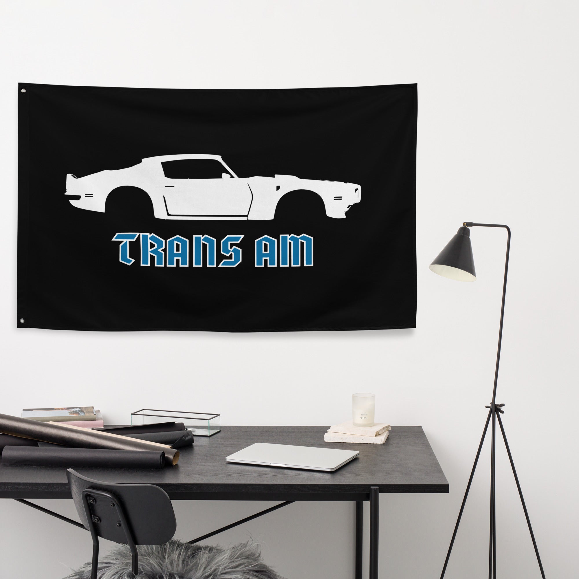 1970 Pontiac Firebird Trans Am Muscle Car Collector Cars Custom Garage Office Man Cave Banner Flag 34.5" x 56"