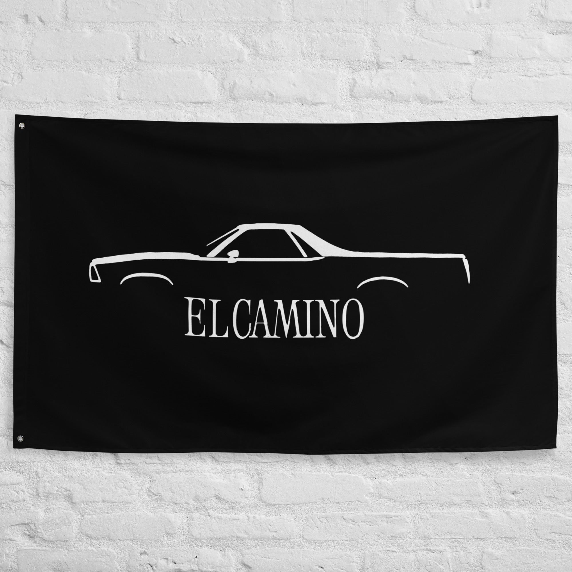 Chevy El Camino 5th Generation 1978 Classic Car Silhouette Garage Office Man Cave Banner Flag 34.5" x 56"