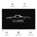 Chevy El Camino 5th Generation 1978 Classic Car Silhouette Garage Office Man Cave Banner Flag 34.5" x 56"