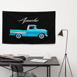 1959 Chevy Apache 31 Fleetside Antique Pickup Truck Garage Office Man Cave Banner Flag 34.5" x 56"