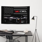 Black Corvette C6 Z06 Vette Driver Car Club Custom Garage Office Man Cave Banner Flag 34.5" x 56"