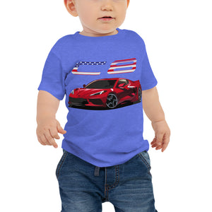 2020 2021 Corvette C8 Patriotic Baby Jersey Short Sleeve Tee