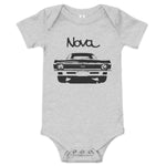 1972 Chevy Nova American muscle Classic car Drag racing Hot rod SS Baby short sleeve one piece