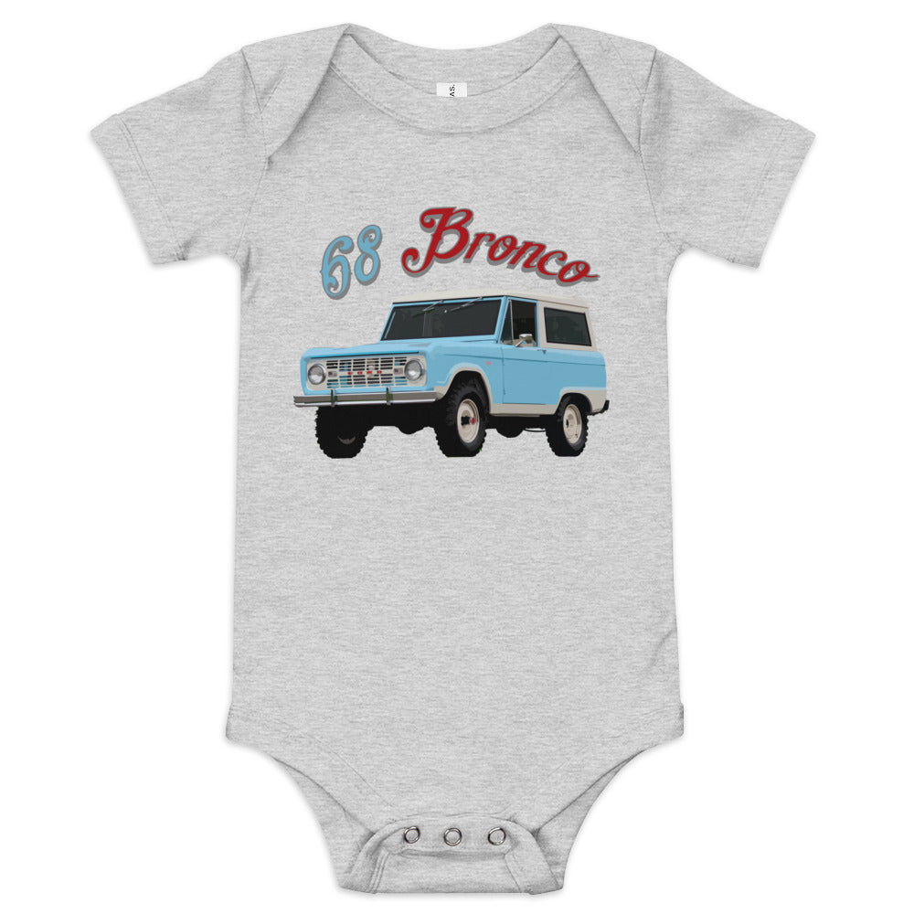 1968 Bronco Vintage Truck Nostalgia Baby short sleeve one piece