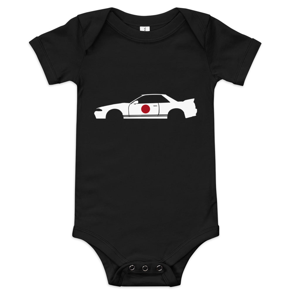 R32 GT-R Skyline GTR JDM Custom Stencil Design Car Club Drift Streetwear Baby short sleeve one piece