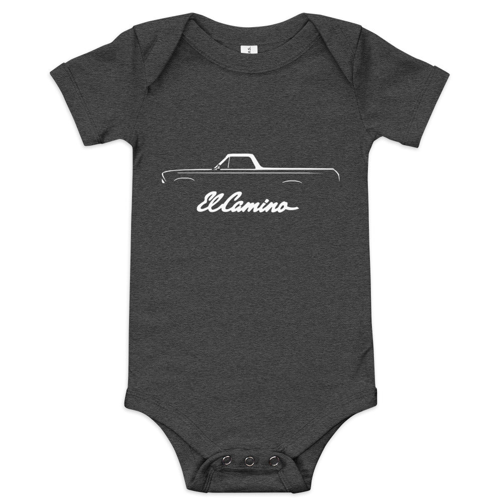 1965 Chevy El Camino Silhouette 2nd Generation Classic Car Truck Baby short sleeve one piece