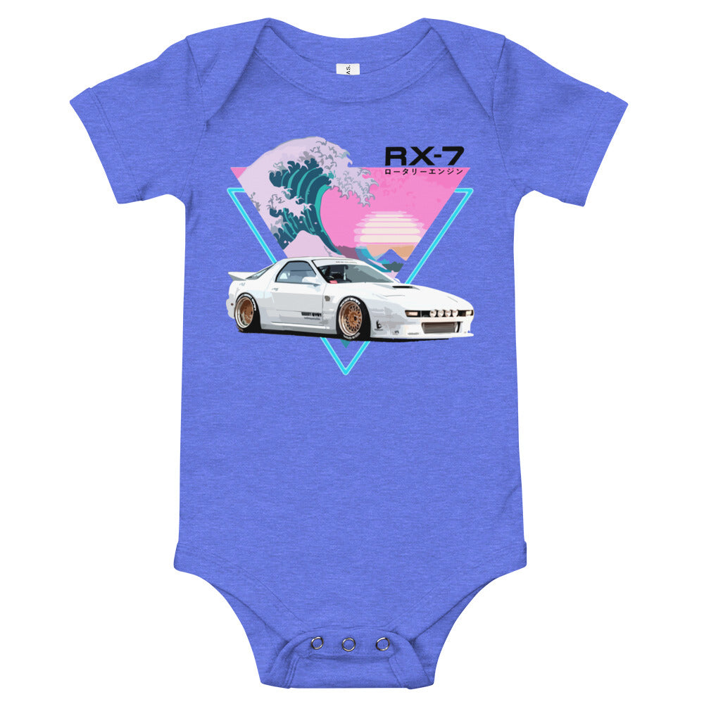 Vaporwave RX-7 JDM Car Racing Rx7 Baby short sleeve one piece